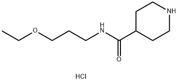 N-(3-Ethoxypropyl)-4-piperidinecarboxamidehydrochloride Struktur