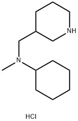 N-Methyl-N-(3-piperidinylmethyl)cyclohexanaminedihydrochloride Struktur