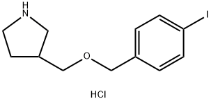 4-Iodobenzyl 3-pyrrolidinylmethyl etherhydrochloride Struktur