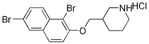 3-{[(1,6-Dibromo-2-naphthyl)oxy]methyl}piperidinehydrochloride Struktur