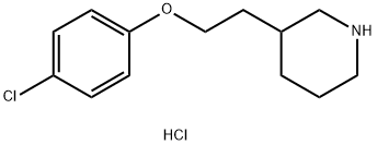 3-[2-(4-Chlorophenoxy)ethyl]piperidinehydrochloride Struktur