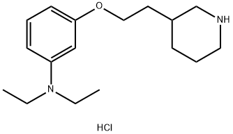 N,N-Diethyl-3-[2-(3-piperidinyl)ethoxy]anilinehydrochloride Struktur