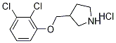 3-[(2,3-Dichlorophenoxy)methyl]pyrrolidinehydrochloride Struktur