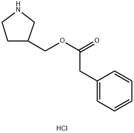 3-Pyrrolidinylmethyl 2-phenylacetate hydrochloride Struktur