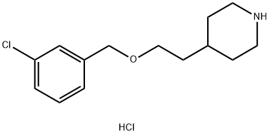 4-{2-[(3-Chlorobenzyl)oxy]ethyl}piperidinehydrochloride Struktur