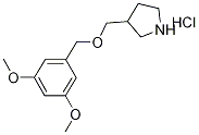 3,5-Dimethoxybenzyl 3-pyrrolidinylmethyl etherhydrochloride Struktur