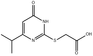 (4-Isopropyl-6-oxo-1,6-dihydro-pyrimidin-2-ylsulfanyl)-acetic acid Struktur