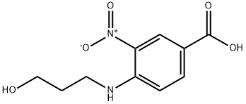 4-[(3-Hydroxypropyl)amino]-3-nitrobenzoic acid Struktur