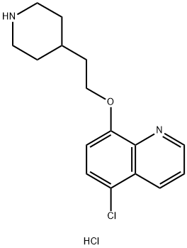 5-Chloro-8-quinolinyl 2-(4-piperidinyl)ethylether hydrochloride Struktur