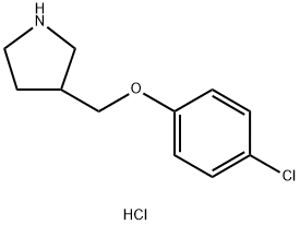 3-[(4-Chlorophenoxy)methyl]pyrrolidinehydrochloride Struktur