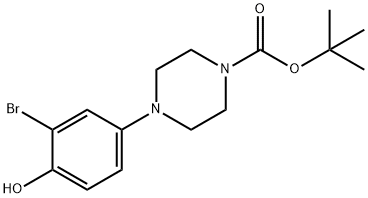 4-(4-Boc-piperazino-1-yl)-2-bromophenol Struktur