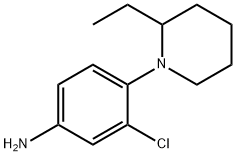 3-Chloro-4-(2-ethyl-1-piperidinyl)aniline Struktur