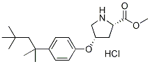 Methyl (2S,4S)-4-[4-(1,1,3,3-tetramethylbutyl)-phenoxy]-2-pyrrolidinecarboxylate hydrochloride Struktur