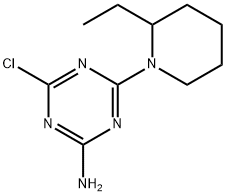 4-Chloro-6-(2-ethyl-1-piperidinyl)-1,3,5-triazin-2-amine Struktur