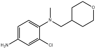 2-Chloro-N-1-methyl-N-1-(tetrahydro-2H-pyran-4-ylmethyl)-1,4-benzenediamine Struktur