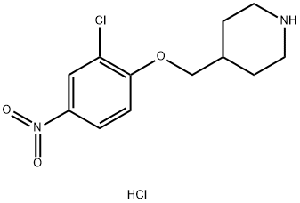 4-[(2-Chloro-4-nitrophenoxy)methyl]piperidinehydrochloride Struktur