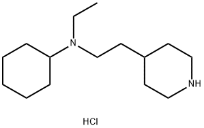 N-Ethyl-N-[2-(4-piperidinyl)ethyl]cyclohexanaminedihydrochloride Struktur