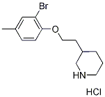 3-[2-(2-Bromo-4-methylphenoxy)ethyl]piperidinehydrochloride Struktur