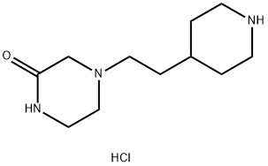 4-[2-(4-Piperidinyl)ethyl]-2-piperazinonedihydrochloride Struktur