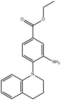 Ethyl 3-amino-4-[3,4-dihydro-1(2H)-quinolinyl]-benzoate Struktur