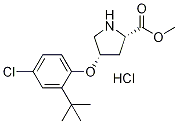 Methyl (2S,4S)-4-[2-(tert-butyl)-4-chlorophenoxy]-2-pyrrolidinecarboxylate hydrochloride Struktur