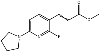 (E)-Methyl 3-(2-fluoro-6-(pyrrolidin-1-yl)pyridin-3-yl)acrylate Struktur