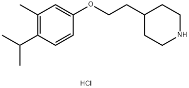 4-[2-(4-Isopropyl-3-methylphenoxy)ethyl]-piperidine hydrochloride Struktur