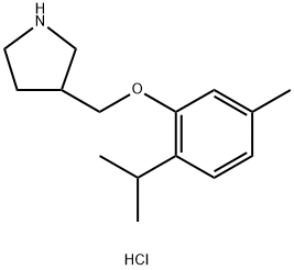 3-[(2-Isopropyl-5-methylphenoxy)methyl]-pyrrolidine hydrochloride Struktur