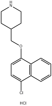 4-Chloro-1-naphthyl 4-piperidinylmethyl etherhydrochloride Struktur