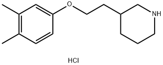 3-[2-(3,4-Dimethylphenoxy)ethyl]piperidinehydrochloride Struktur