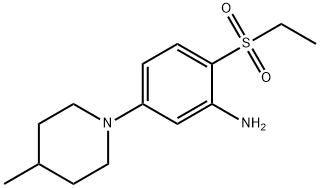 2-(Ethylsulfonyl)-5-(4-methyl-1-piperidinyl)-aniline Struktur