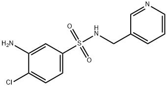 3-Amino-4-chloro-N-(3-pyridinylmethyl)-benzenesulfonamide Struktur