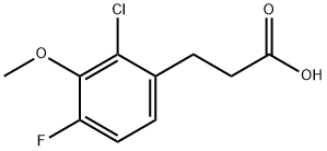 (2-Chloro-4-fluoro-3-methoxy)-3-phenylpropanoicacid Struktur