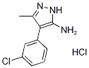 4-(3-Chloro-phenyl)-5-methyl-2H-pyrazol-3-ylaminehydrochloride Struktur