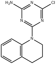 4-Chloro-6-[3,4-dihydro-1(2H)-quinolinyl]-1,3,5-triazin-2-amine Struktur