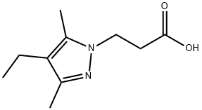 1H-pyrazole-1-propanoic acid, 4-ethyl-3,5-dimethyl- Struktur