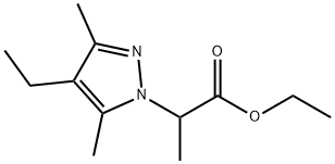 1H-pyrazole-1-acetic acid, 4-ethyl-alpha,3,5-trimethyl-, e Struktur