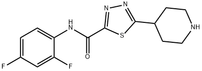 1,3,4-thiadiazole-2-carboxamide, N-(2,4-difluorophenyl)-5- Struktur