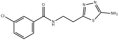 benzamide, N-[2-(5-amino-1,3,4-thiadiazol-2-yl)ethyl]-3-ch Struktur