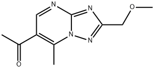 1-[2-(Methoxymethyl)-7-methyl[1,2,4]triazolo-[1,5-a]pyrimidin-6-yl]ethanone Struktur