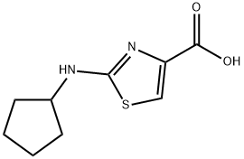 2-(Cyclopentylamino)-1,3-thiazole-4-carboxylic acid Struktur