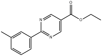 Ethyl 2-m-tolylpyrimidine-5-carboxylate Struktur