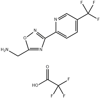 C-[3-(5'-(Trifluoromethyl)pyridin-2'-yl)-[1,2,4] oxadiazol-5-yl]--methylammonium trifluoroacetate Struktur