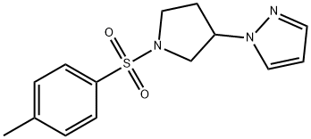 1-{1-[(4-Methylphenyl)sulfonyl]pyrrolidin-3-yl}-1H-pyrazole Struktur