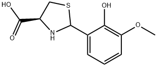 (4S)-2-(2-Hydroxy-3-methoxyphenyl)-1,3-thiazolidine-4-carboxylic acid Struktur