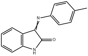 (3E)-3-[(4-Methylphenyl)imino]-1,3-dihydro-2H-indol-2-one Struktur