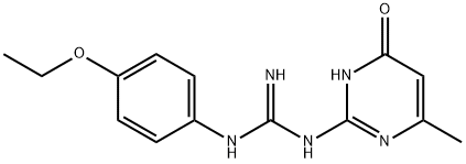 N-(4-Ethoxyphenyl)-N'-(6-methyl-4-oxo-1,4-dihydropyrimidin-2-yl)guanidine Struktur