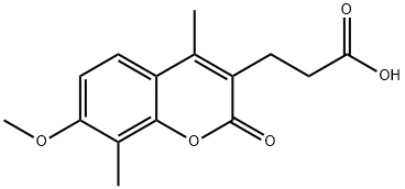 3-(7-Methoxy-4,8-dimethyl-2-oxo-2H-chromen-3-yl)-propanoic acid Struktur