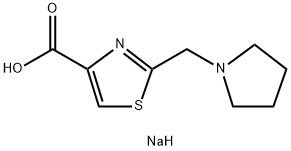 Sodium 2-(pyrrolidin-1-ylmethyl)-1,3-thiazole-4-carboxylate Struktur