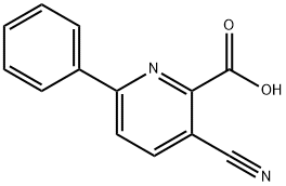 3-Cyano-6-phenyl-2-pyridinecarboxylic acid Struktur